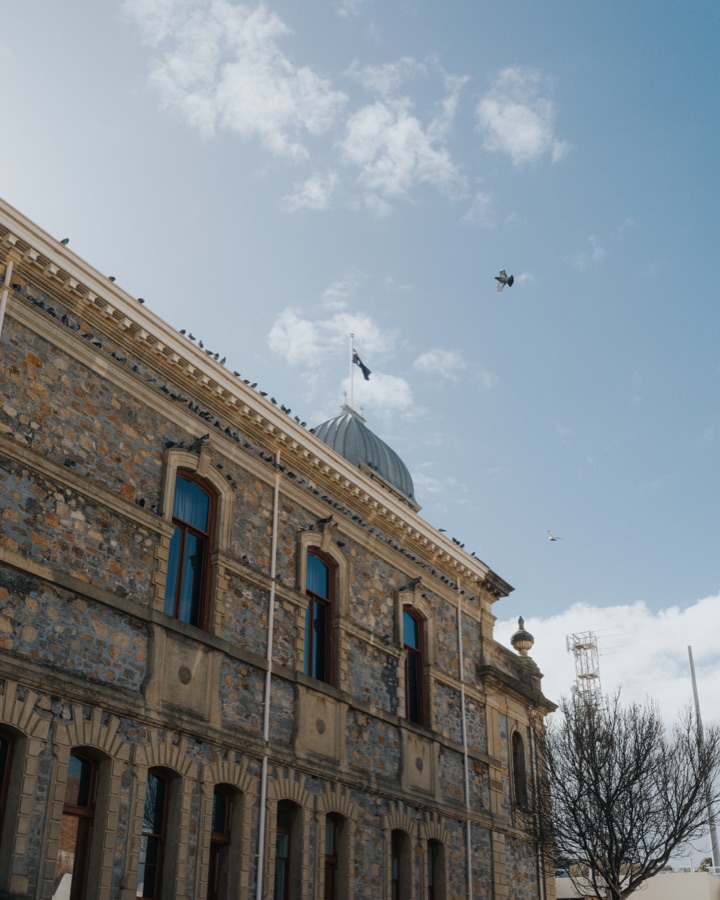Albany Town Hall photographed in daylight